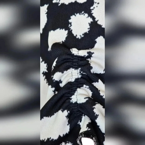 Ann Taylor Loft, Size L, Black and White Wrap Dress - Picture 14 of 16